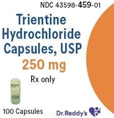 Imprint RDY 459 - trientine 250 mg