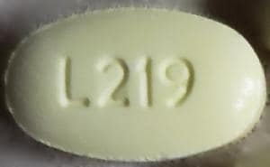 Image 1 - Imprint L219 600 - dextromethorphan/guaifenesin dextromethorphan hydrobromide 30 mg / guaifenesin 600 mg