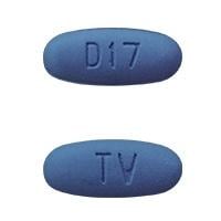 Pill Finder: TV D17 Blue Elliptical / Oval - Medicine.com