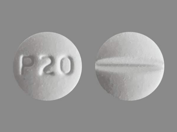 Image 1 - Imprint P20 - prednisone 20 mg