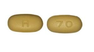 Imprint H 70 - lopinavir/ritonavir 200 mg / 50 mg