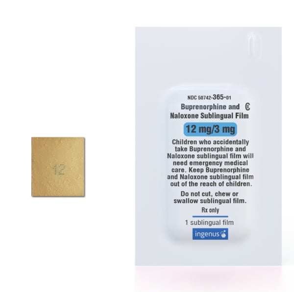 Image 1 - Imprint 12 - buprenorphine/naloxone 12 mg (base) / 3 mg (base)