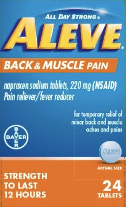 Image 1 - Imprint ALEVE - Aleve Back and Muscle Pain naproxen sodium 220 mg