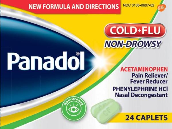 Image 1 - Imprint PAN CF - Panadol Cold + Flu Non-Drowsy acetaminophen 325 mg / phenylephrine hydrochloride 5 mg
