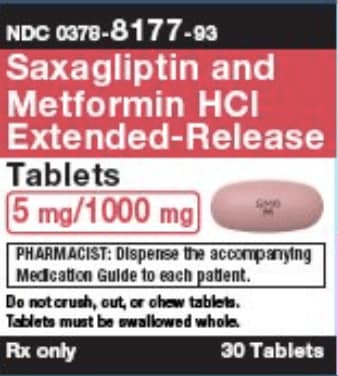 Imprint SM6 M - metformin/saxagliptin 5 mg / 1000 mg
