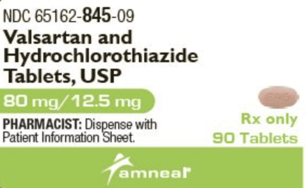 AN 845 - Hydrochlorothiazide and Valsartan