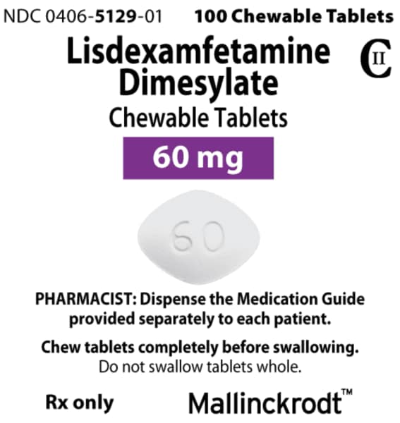Image 1 - Imprint M 60 - lisdexamfetamine 60 mg