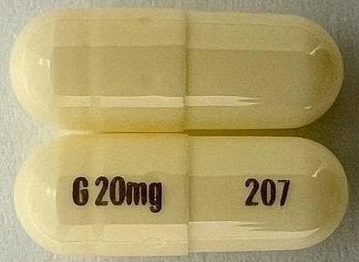 G 20mg 207 - Lisdexamfetamine Dimesylate
