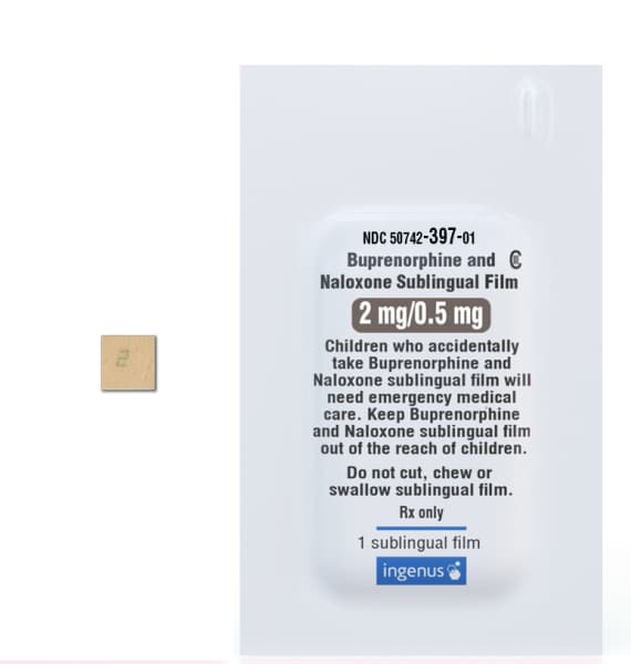2 - Buprenorphine Hydrochloride and Naloxone Hydrochloride Sublingual Film