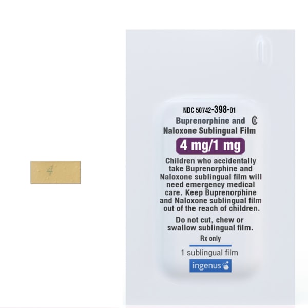 Image 1 - Imprint 4 - buprenorphine/naloxone 4 mg (base) / 1 mg (base)