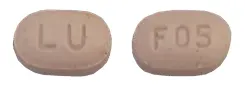Imprint LU F05 - tolvaptan 15 mg