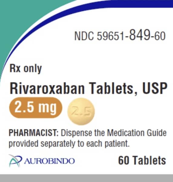 Imprint M 2.5 - rivaroxaban 2.5 mg