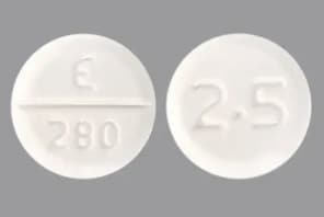 Imprint E 280 2.5 - bromocriptine 2.5 mg