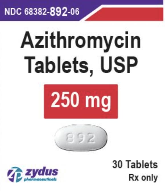 Image 1 - Imprint 892 - azithromycin 250 mg