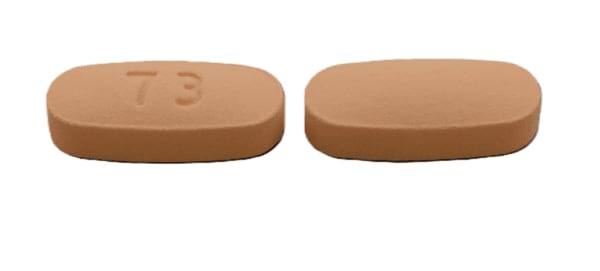 Imprint 73 - sacubitril/valsartan 97 mg / 103 mg