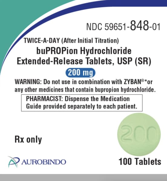 BU 200 - Bupropion Hydrochloride Extended Release (SR)