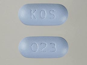 Imprint 023 KOS - Simcor 1000 mg / 20 mg