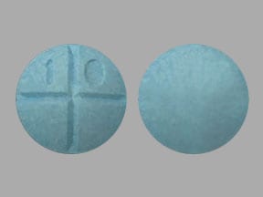 Imprint 10 - amphetamine 10 mg