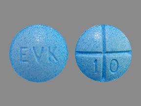 Imprint EVK 1 0 - amphetamine 10 mg