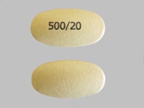 Imprint 500/20 - esomeprazole/naproxen esomeprazole magnesium 20 mg / naproxen 500 mg