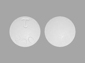 Image 1 - Imprint T 290 - acetaminophen/butalbital 300 mg / 50 mg