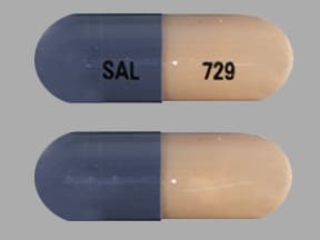 Imprint SAL 729 - vancomycin 125 mg (base)