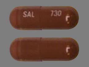 Imprint SAL 730 - vancomycin 250 mg (base)