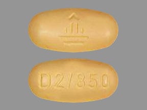 Imprint D2/850 Logo - Jentadueto linagliptin 2.5 mg / metformin hydrochloride 850 mg