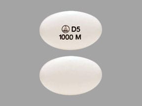 Imprint Logo D5 1000M - Jentadueto XR linagliptin 5 mg / metformin hydrochloride 1000 mg