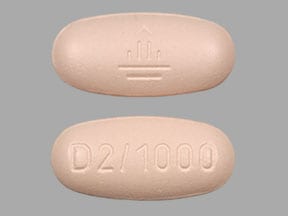 Imprint D2 1000 - Jentadueto linagliptin 2.5 mg / metformin hydrochloride 1000 mg