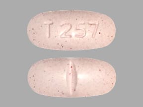 Image 1 - Imprint T 257 - acetaminophen/hydrocodone 325 mg / 5 mg