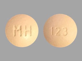 Imprint MH 123 - caffeine/ergotamine 100 mg / 1 mg