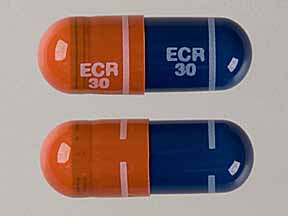 Imprint ECR 30 ECR 30 - Amrix 30 mg