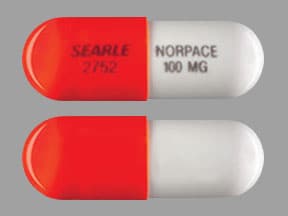 Image 1 - Imprint SEARLE 2752 NORPACE 100 MG - Norpace 100 mg