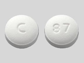 Imprint C 87 - bisoprolol 10 mg