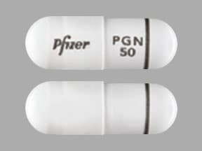 Imprint Pfizer PGN 50 - Lyrica 50 mg