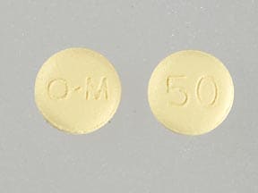 Image 1 - Imprint O-M 50 - Nucynta tapentadol 50 mg