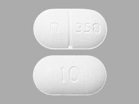 Image 1 - Imprint n 358 10 - acetaminophen/hydrocodone 325 mg / 10 mg