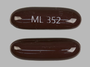 Image 1 - Imprint ML 352 - Folcal DHA prenatal multivitamins with folic acid 1.25 mg and docusate sodium 55 mg