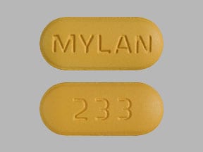 Imprint MYLAN 233 - efavirenz 600 mg