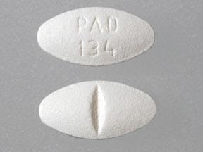 Image 1 - Imprint PAD 134 - hydrochlorothiazide/moexipril 12.5 mg / 15 mg