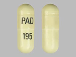 Imprint PAD 195 - mefenamic acid 250 mg
