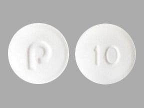Image 1 - Imprint P 10 - zafirlukast 10 mg