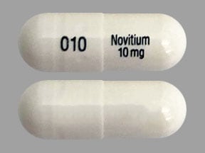 Imprint 010 Novitium 10 mg - nitisinone 10 mg