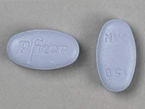 Imprint Pfizer MVC 150 - Selzentry 150 mg