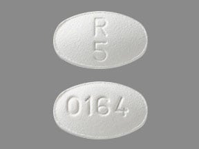 Image 1 - Imprint R 5 0164 - olanzapine 5 mg