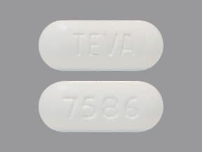 Image 1 - Imprint TEVA 7586 - ezetimibe/simvastatin 10 mg / 40 mg