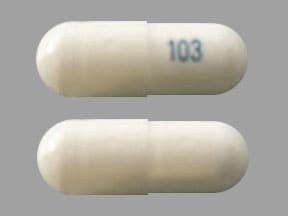 Image 1 - Imprint 103 - gabapentin 100 mg