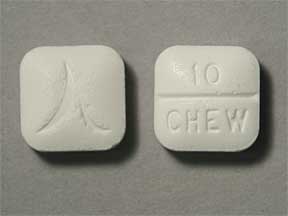 Image 1 - Imprint 10 CHEW Logo - Methylin 10 mg