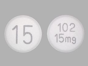 Imprint 102 15 mg 15 - Lonsurf tipiracil hydrochloride 6.14 mg (base) / trifluridine 15 mg